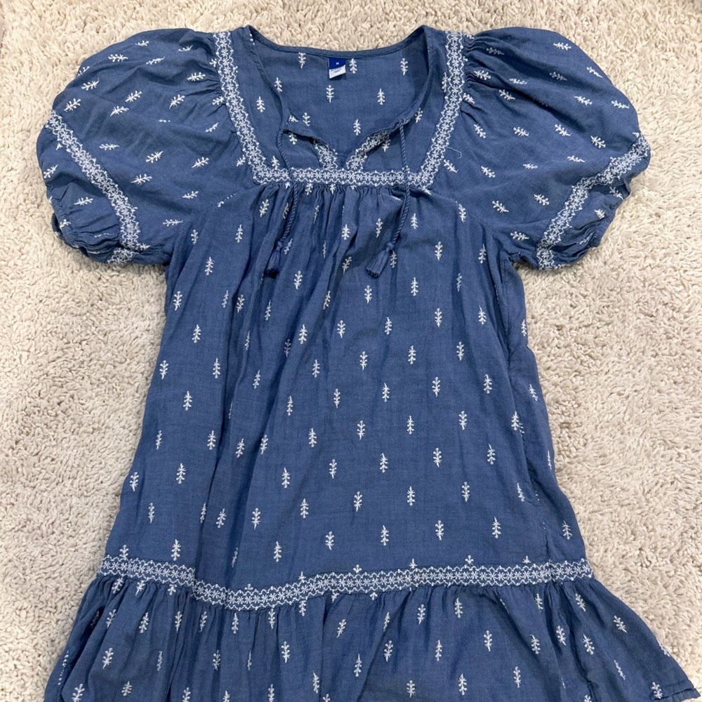 Blue and white old navy dress medium